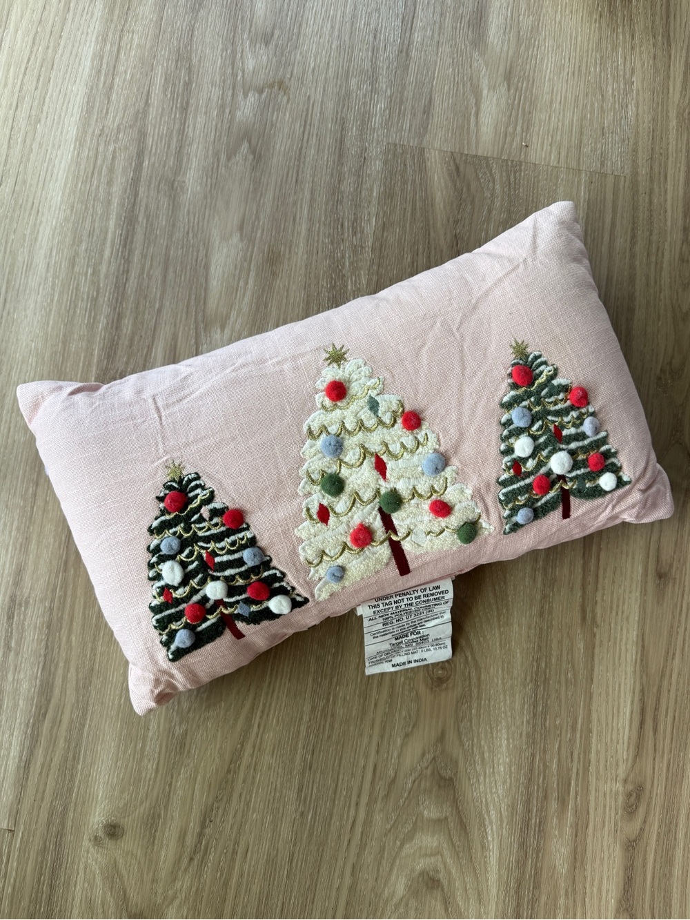 Target Pink Christmas Tree Pillow